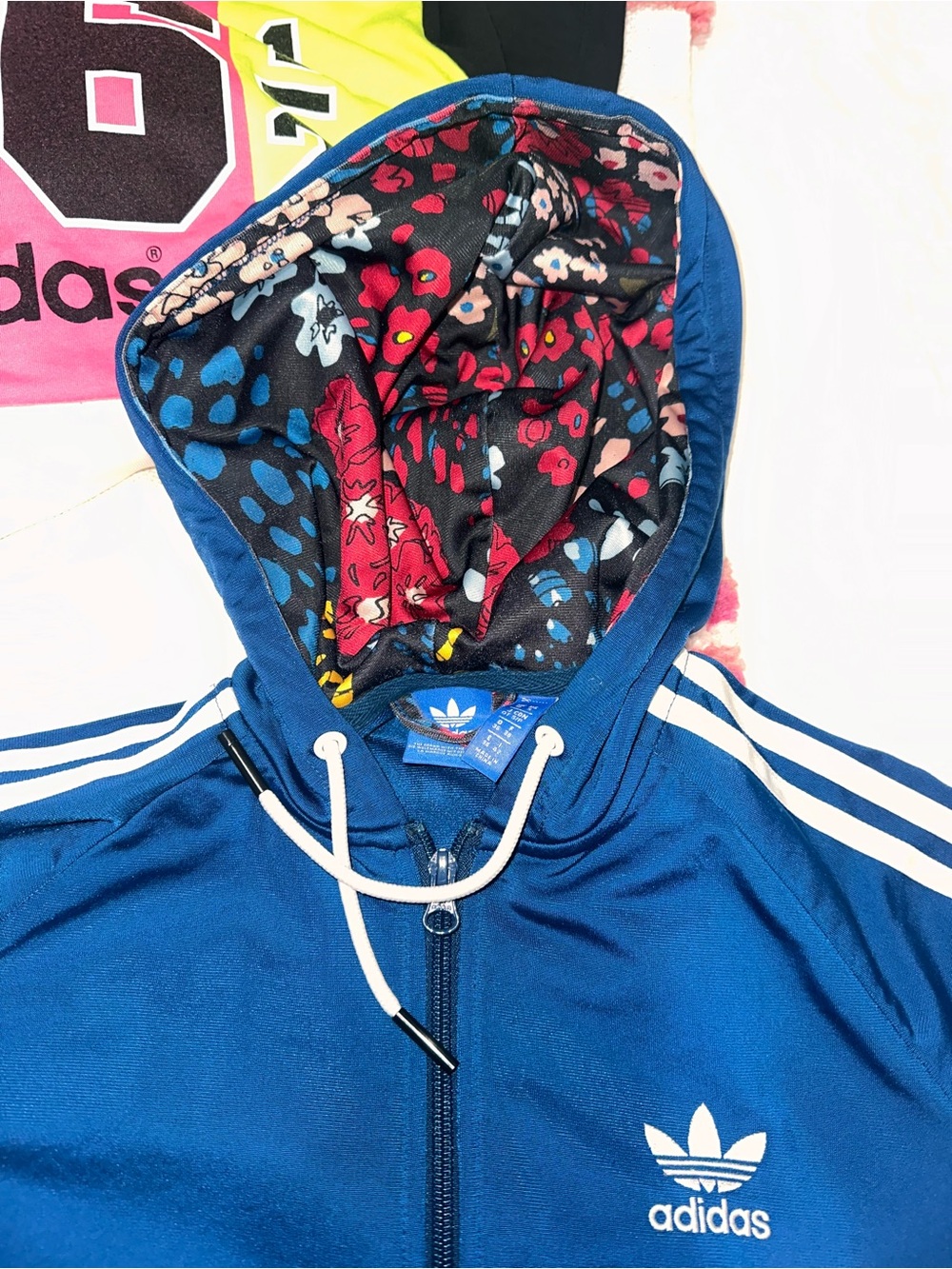 Adidas Blue Track Jacket Women’s - Picture 2 of 11
